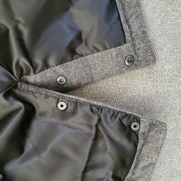 🆕️ VINCE CAMUTO Men's Gray Flannel Quilted Down & Feather Jacket SIZE: M - Picture 8 of 16
